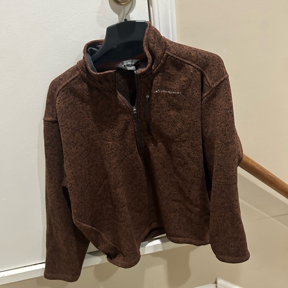 Edddie Bauer Quarter Zip Sweater Shirt 1/4 Zip Sweatshirt - Picture 1 of 8